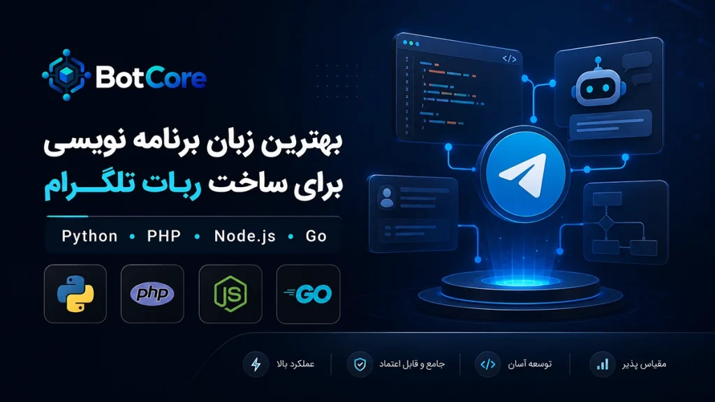 بهترین زبان برنامه نویسی برای ساخت ربات تلگرام | BotCore